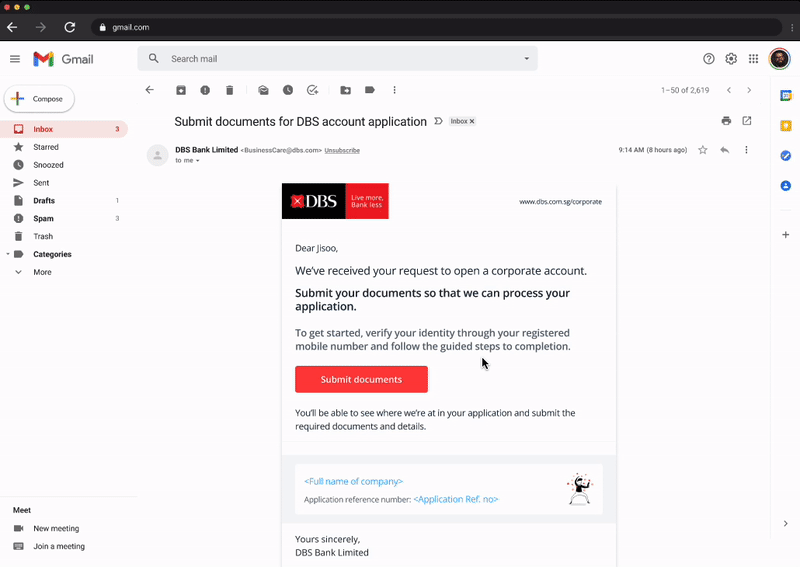 Customer onboarding flow — email kickoff to OTP unlock to progress widget and to-do list