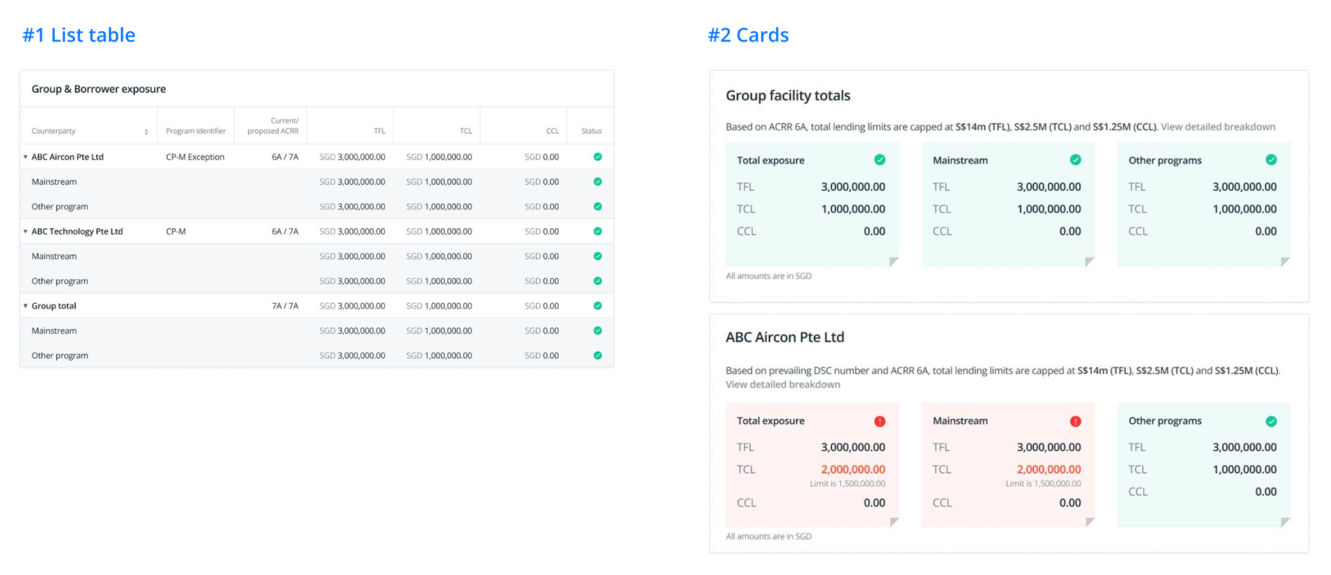 Limits and Facilities — Iterations #1 and #2 explored layouts