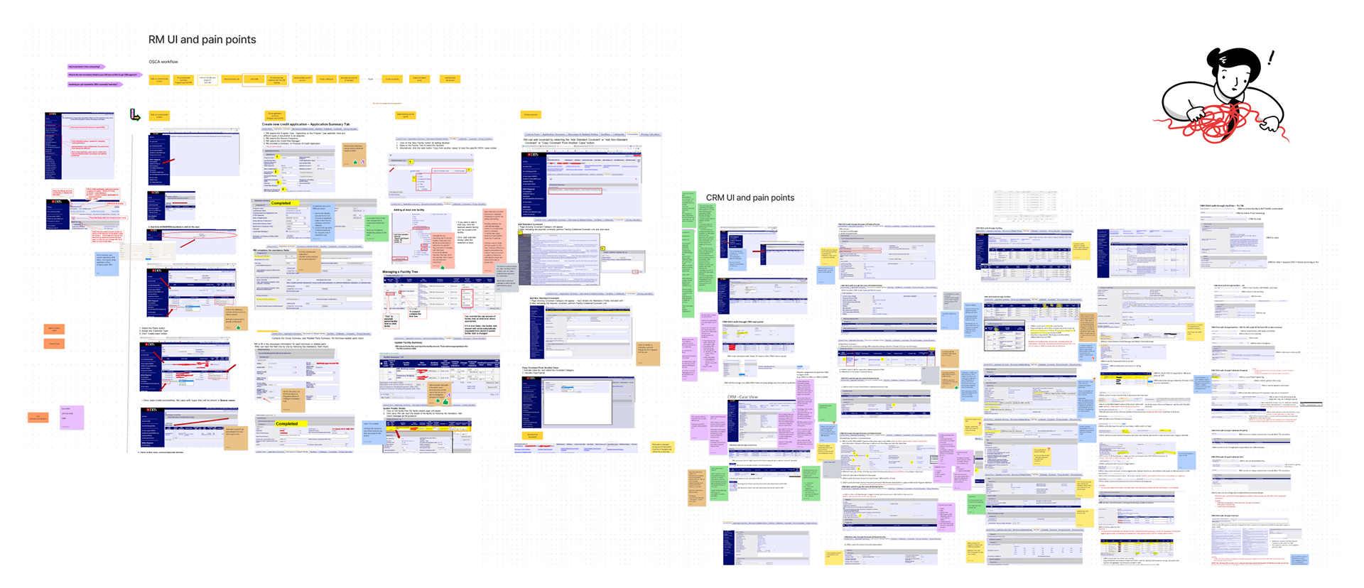 RM UI and CRM UI pain points — raw research footage